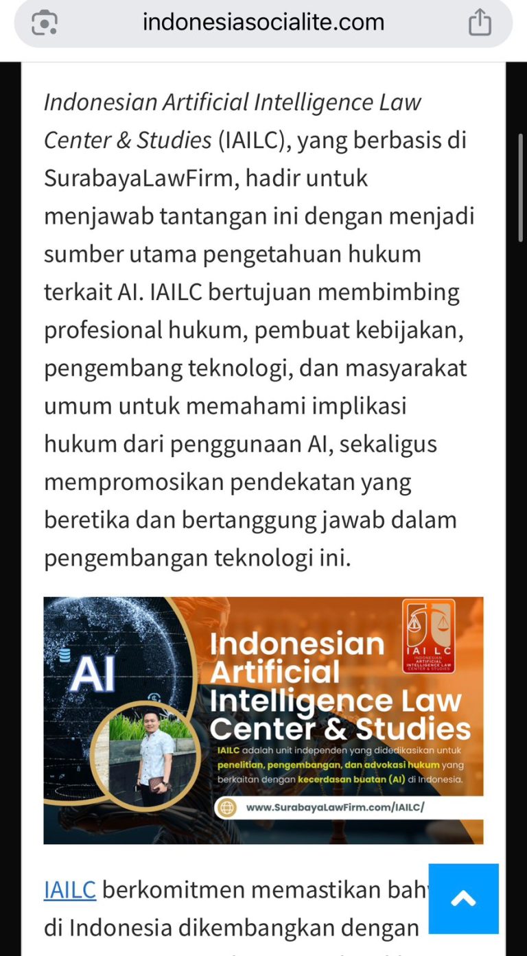 hukum artificial intelligence ai